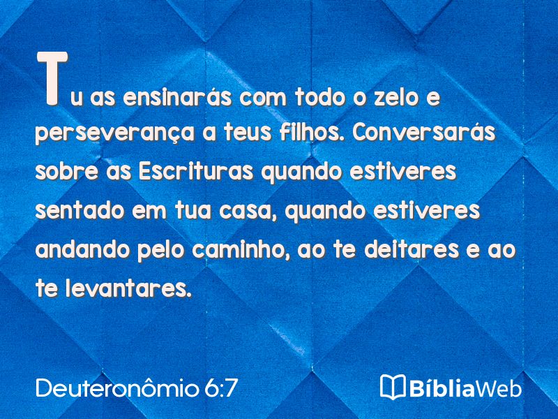 Deuteronômio 6:7 em imagem para compartilhar