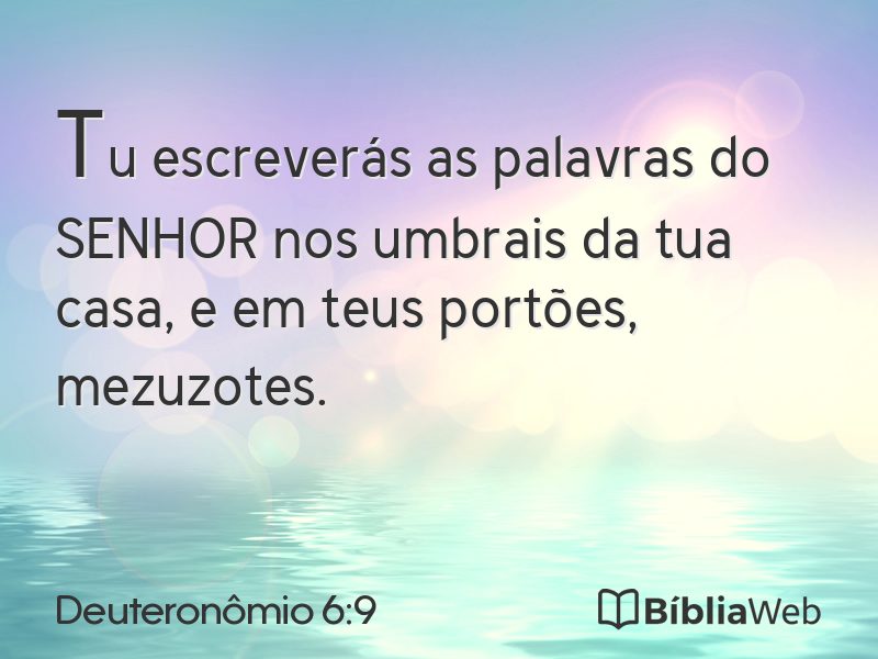Deuteronômio 6:9 em imagem para compartilhar