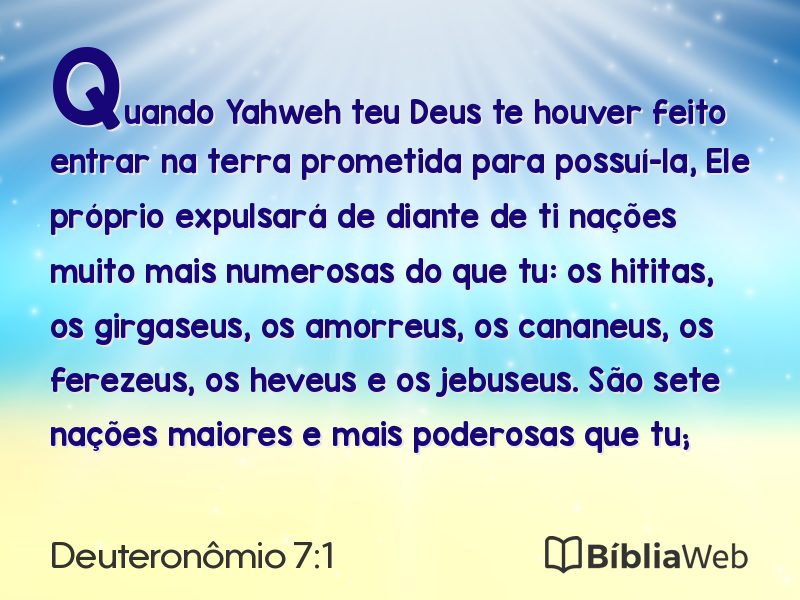 Deuteronômio 7:1 em imagem para compartilhar