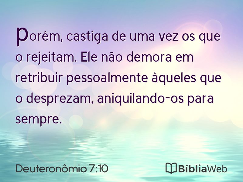 Deuteronômio 7:10 em imagem para compartilhar