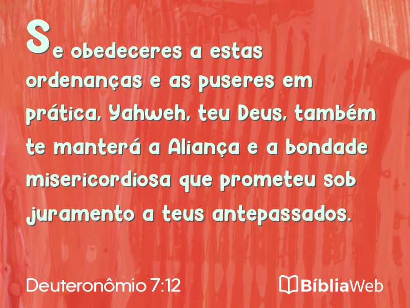 Deuteronômio 7:12 em imagem para compartilhar