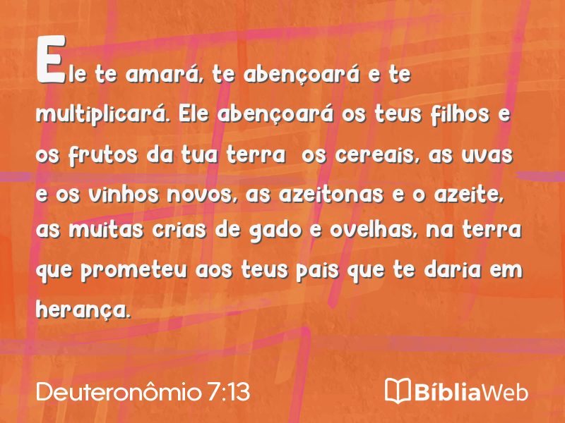 Deuteronômio 7:13 em imagem para compartilhar