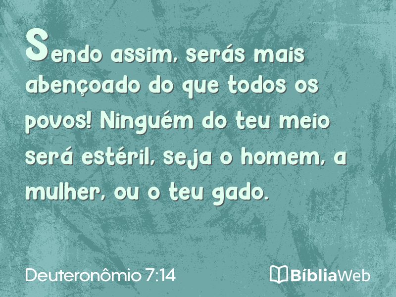 Deuteronômio 7:14 em imagem para compartilhar