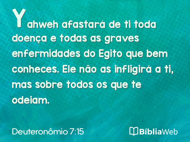 Deuteronômio 7:15 em imagem para compartilhar
