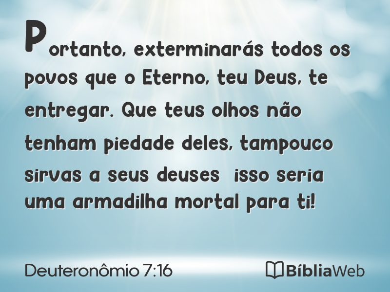 Deuteronômio 7:16 em imagem para compartilhar