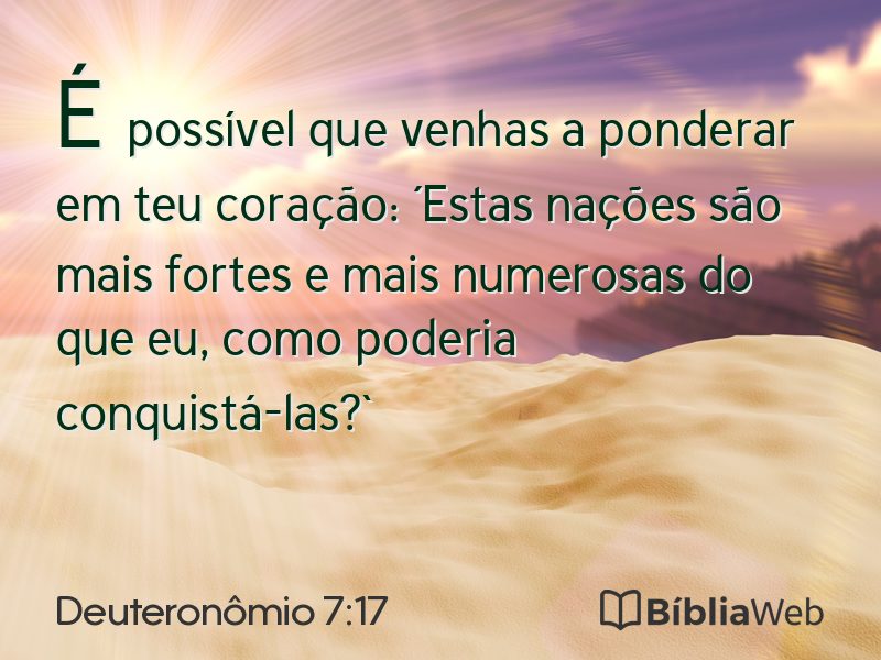 Deuteronômio 7:17 em imagem para compartilhar
