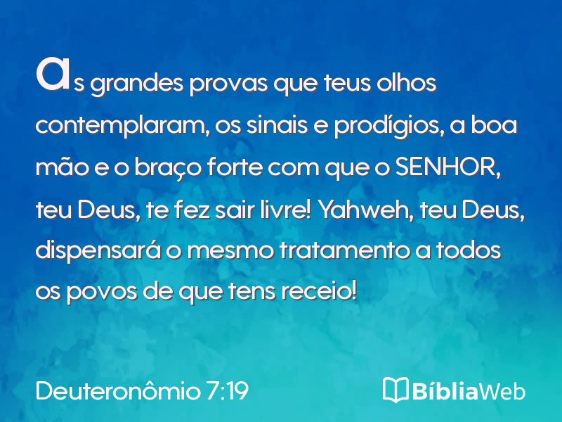 Deuteronômio 7:19 em imagem para compartilhar