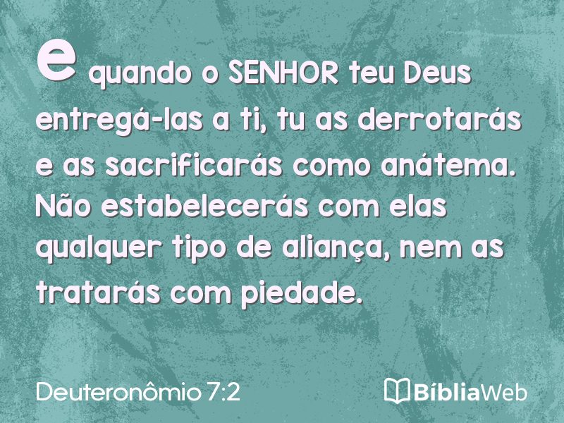 Deuteronômio 7:2 em imagem para compartilhar