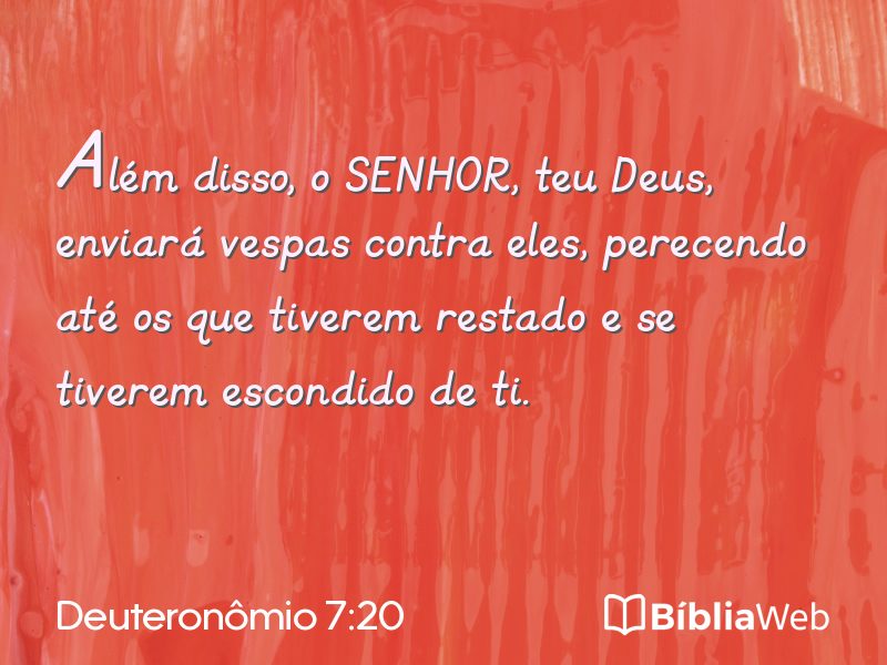 Deuteronômio 7:20 em imagem para compartilhar