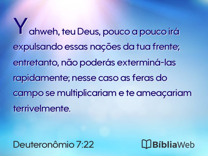 Deuteronômio 7:22 em imagem para compartilhar
