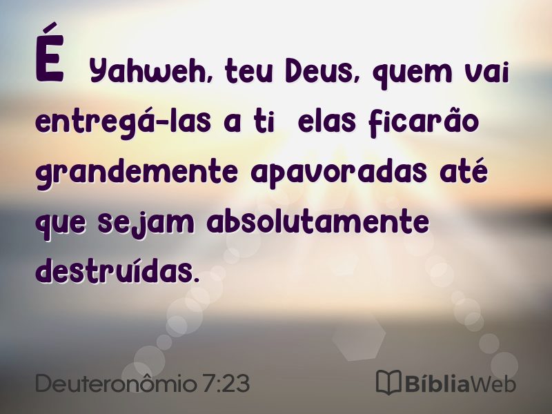 Deuteronômio 7:23 em imagem para compartilhar