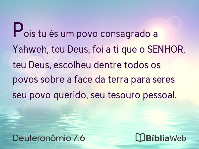 Deuteronômio 7:6 em imagem para compartilhar