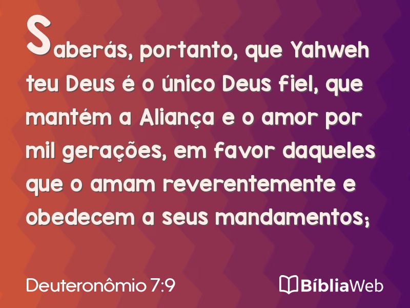 Deuteronômio 7:9 em imagem para compartilhar