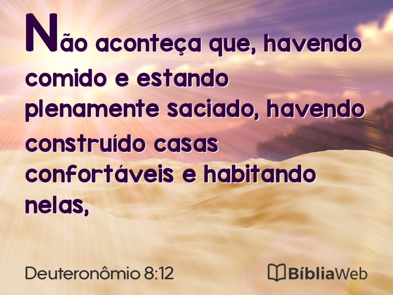 Deuteronômio 8:12 em imagem para compartilhar