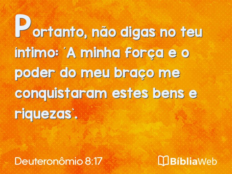 Deuteronômio 8:17 em imagem para compartilhar