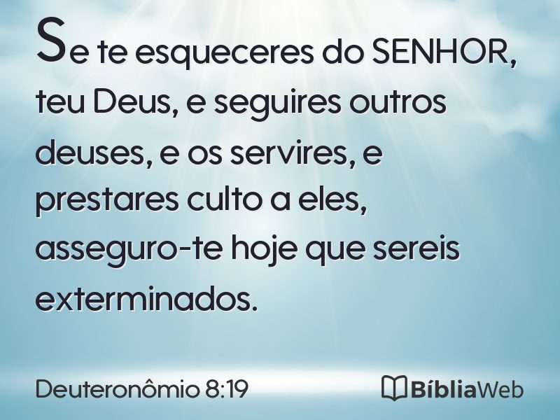 Deuteronômio 8:19 em imagem para compartilhar