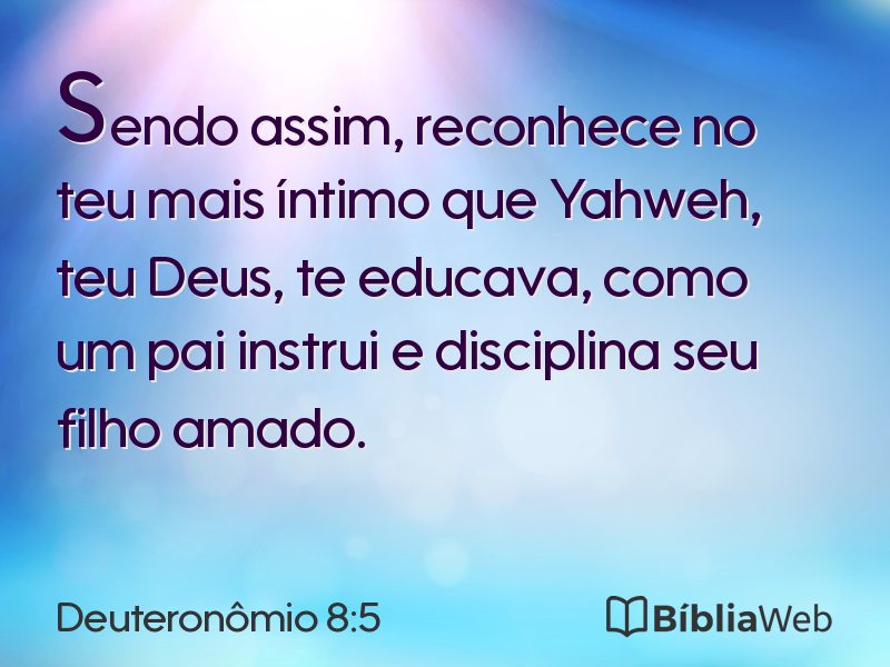 Deuteronômio 8:5 em imagem para compartilhar