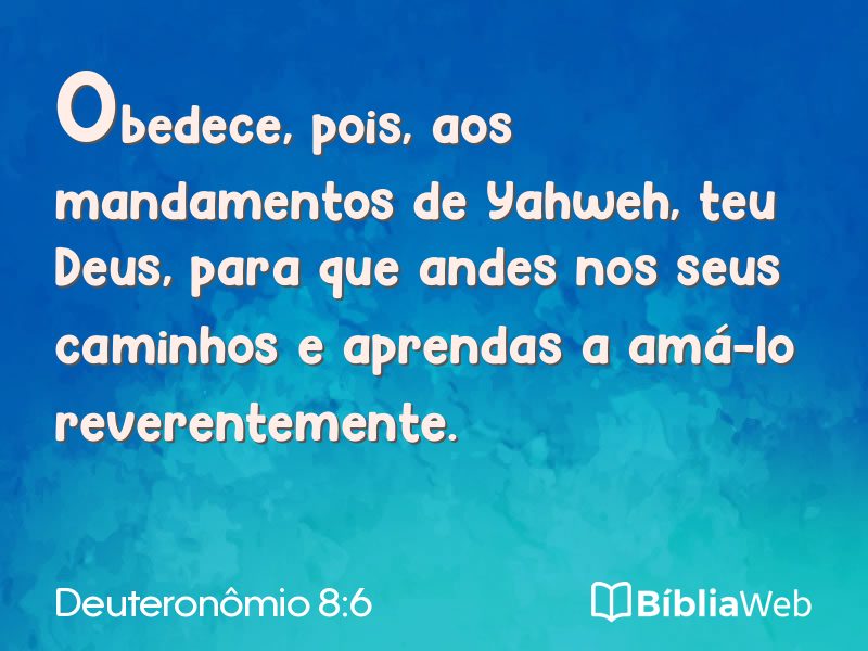 Deuteronômio 8:6 em imagem para compartilhar