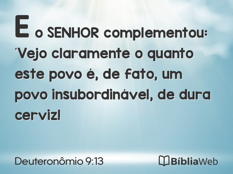 Deuteronômio 9:13 em imagem para compartilhar