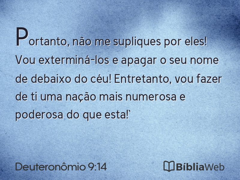 Deuteronômio 9:14 em imagem para compartilhar