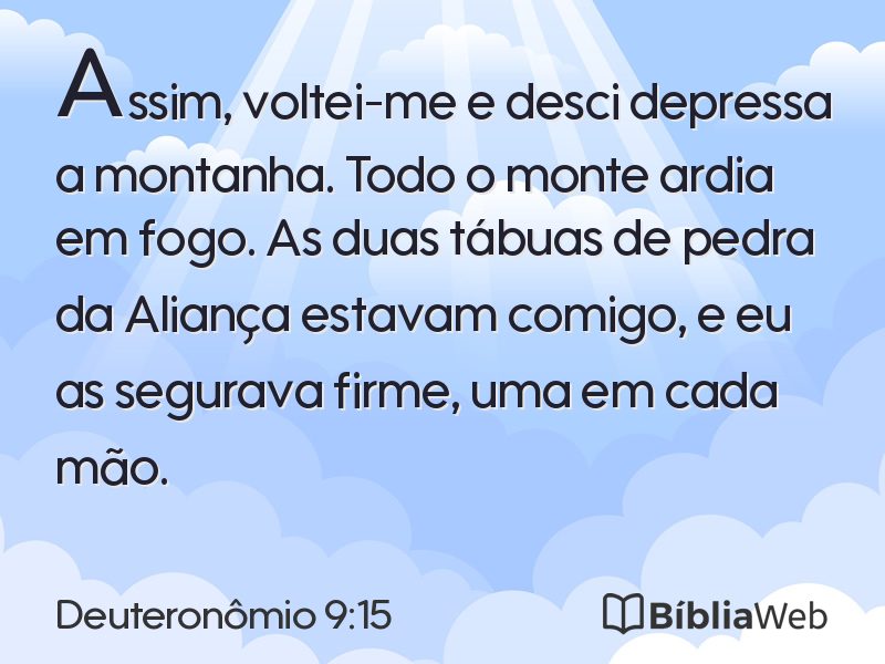 Deuteronômio 9:15 em imagem para compartilhar