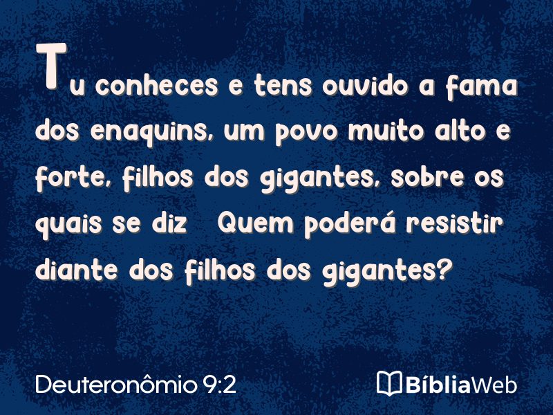 Deuteronômio 9:2 em imagem para compartilhar