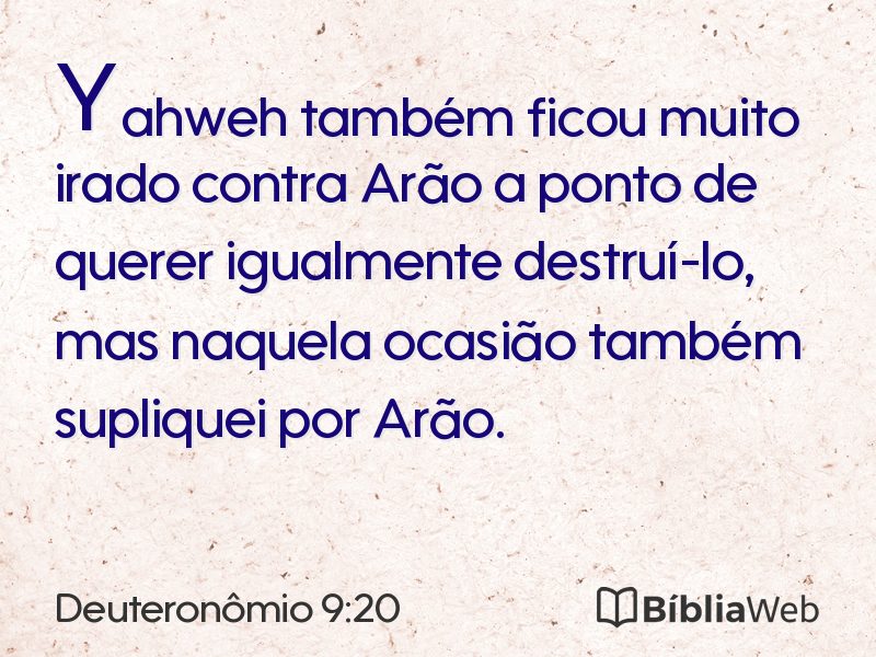 Deuteronômio 9:20 em imagem para compartilhar