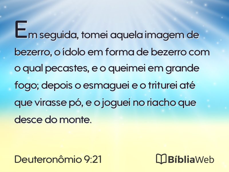 Deuteronômio 9:21 em imagem para compartilhar