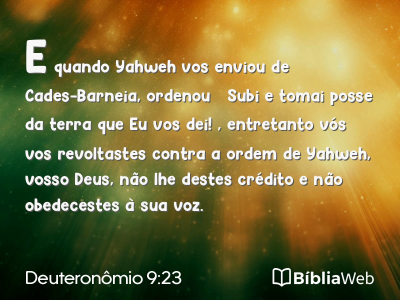 Deuteronômio 9:23 em imagem para compartilhar