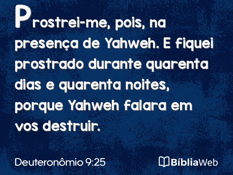 Deuteronômio 9:25 em imagem para compartilhar