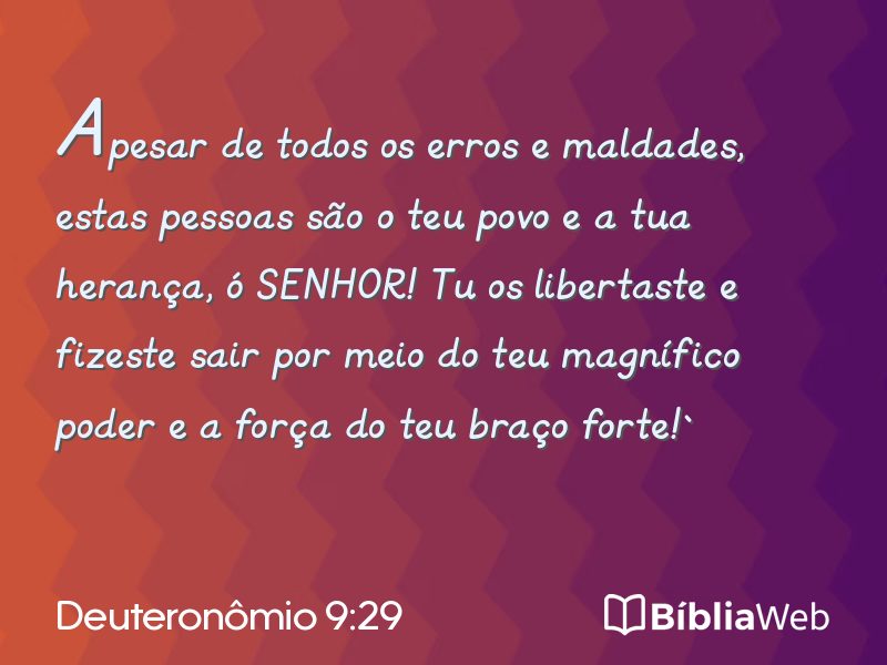 Deuteronômio 9:29 em imagem para compartilhar