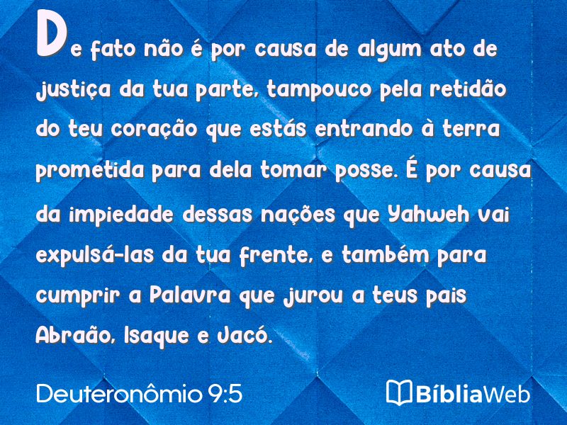 Deuteronômio 9:5 em imagem para compartilhar