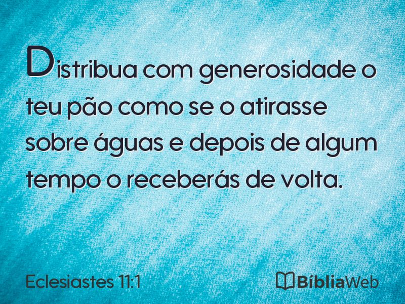 Eclesiastes 11:1 em imagem para compartilhar