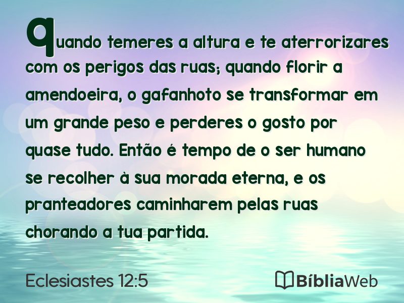 Eclesiastes 12:5 em imagem para compartilhar