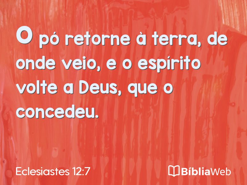 Eclesiastes 12:7 em imagem para compartilhar