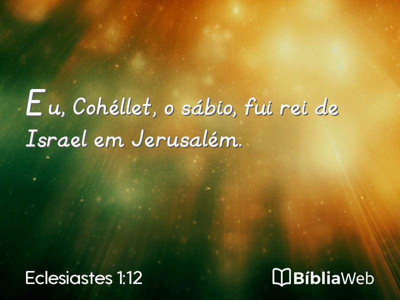 Eclesiastes 1:12 em imagem para compartilhar
