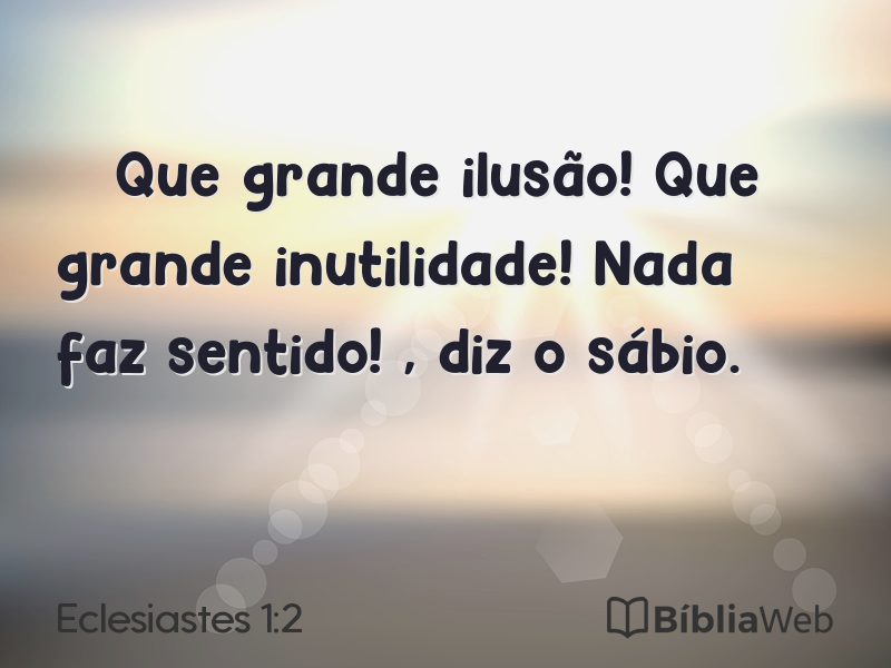 Eclesiastes 1:2 em imagem para compartilhar
