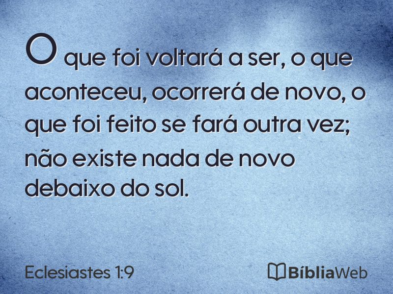 Eclesiastes 1:9 em imagem para compartilhar
