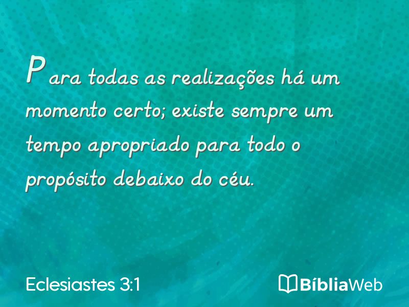 Eclesiastes 3:1 em imagem para compartilhar