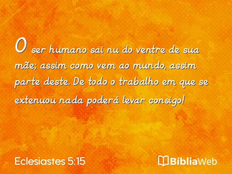 Eclesiastes 5:15 em imagem para compartilhar