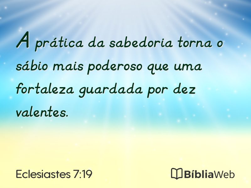 Eclesiastes 7:19 em imagem para compartilhar