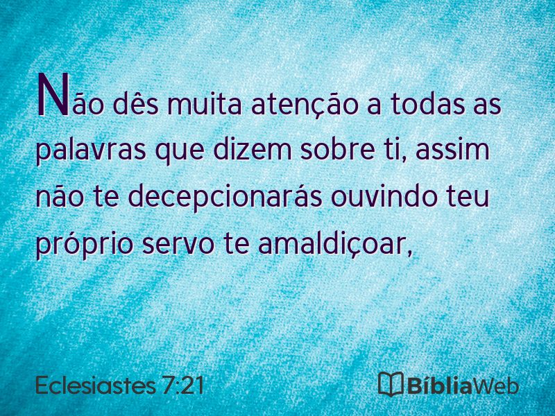 Eclesiastes 7:21 em imagem para compartilhar
