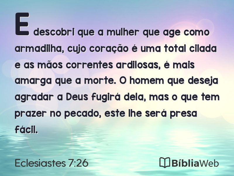 Eclesiastes 7:26 em imagem para compartilhar