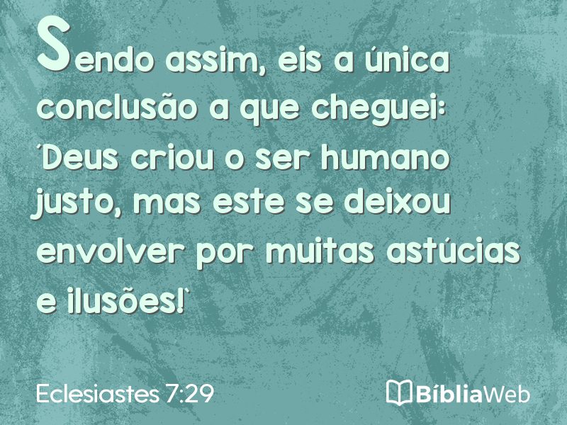 Eclesiastes 7:29 em imagem para compartilhar