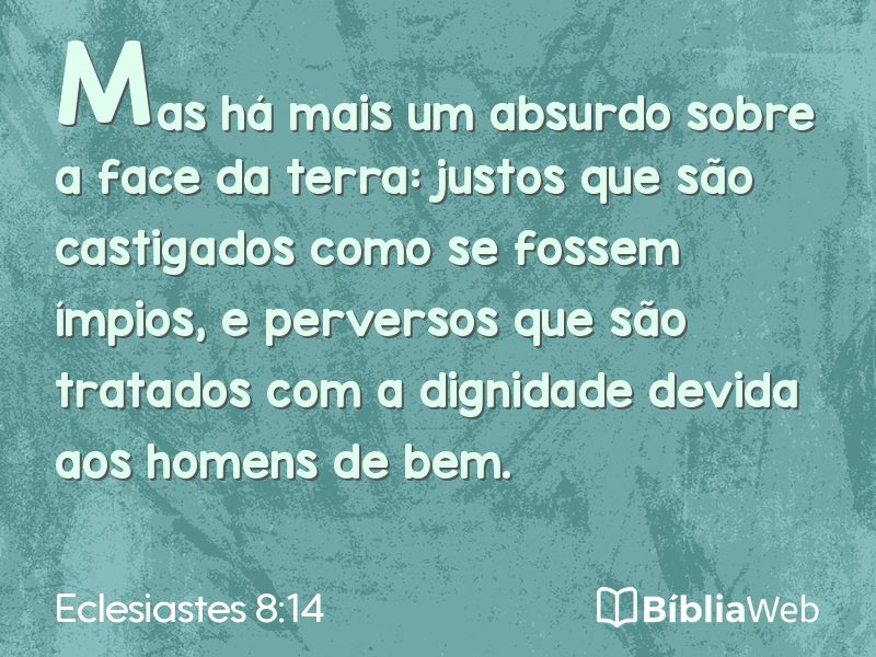 Eclesiastes 8:14 em imagem para compartilhar