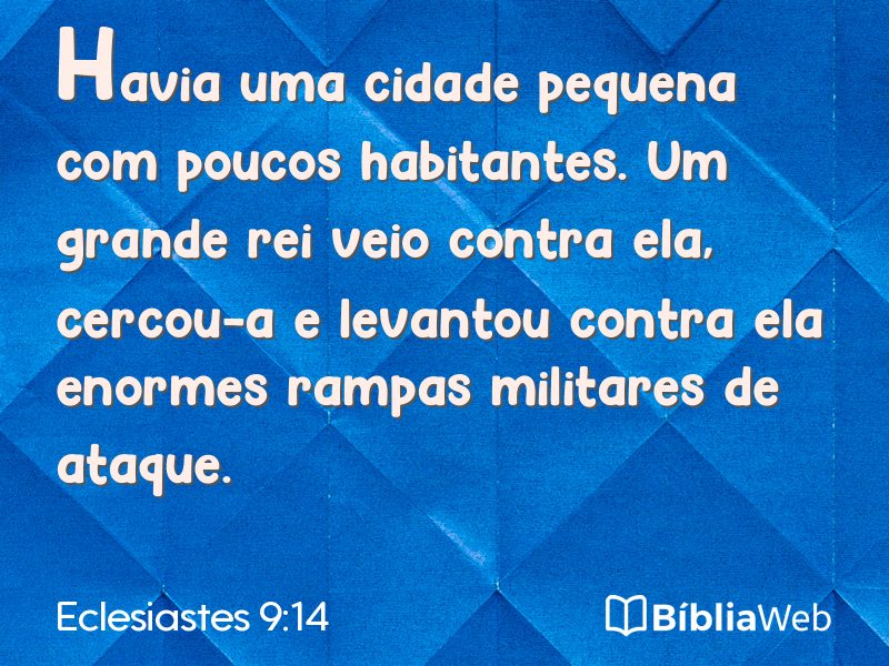 Eclesiastes 9:14 em imagem para compartilhar