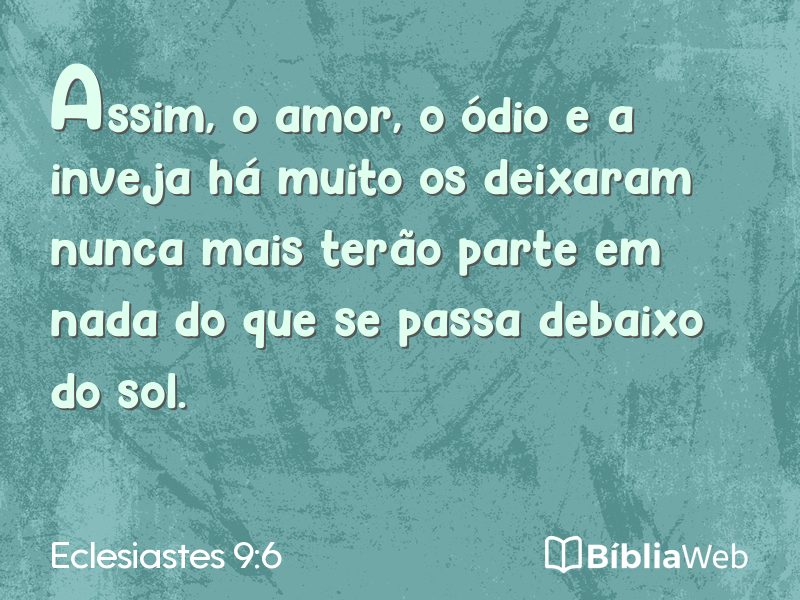 Eclesiastes 9:6 em imagem para compartilhar