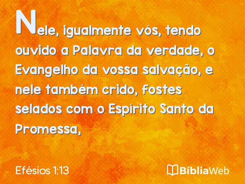 Efésios 1:13 em imagem para compartilhar