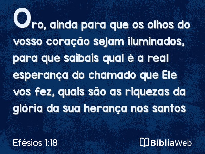 Efésios 1:18 em imagem para compartilhar