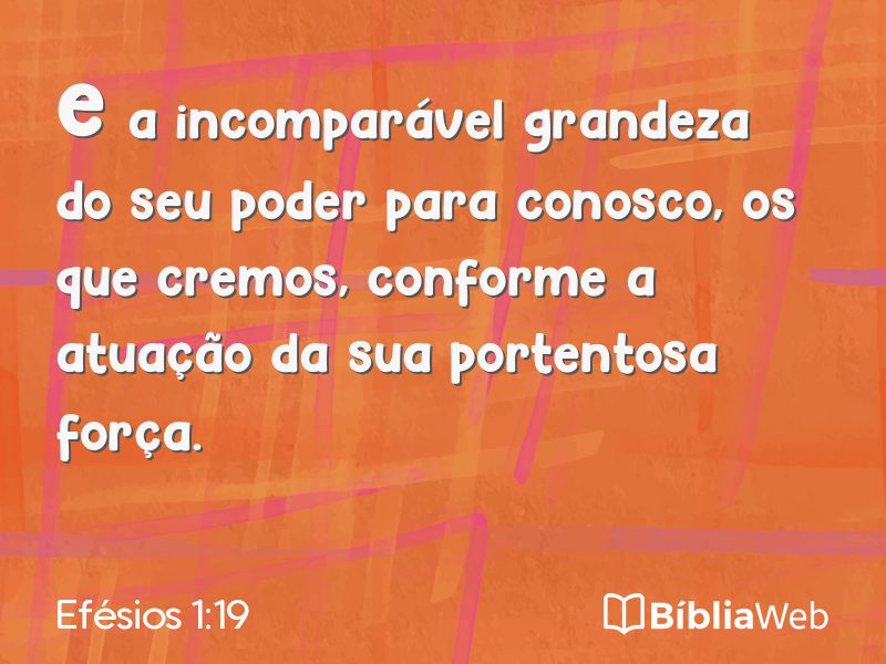 Efésios 1:19 em imagem para compartilhar